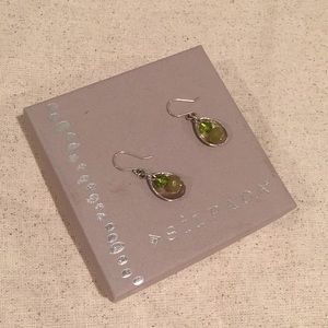 Silpada Sterling Silver Green Serpentine Earrings